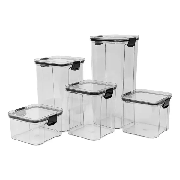 Frasco 950ml Contenedor Hermético Recipiente Para Alimentos Transparente