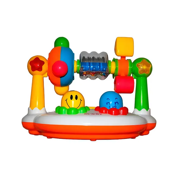 Set De Actividades Musical Sonajero Con Luz Para Bebe Color Blanco