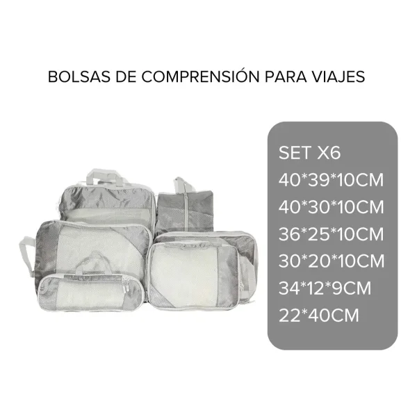 Organizador De Valija Set X6 Neceser De Viaje Estuche Avión