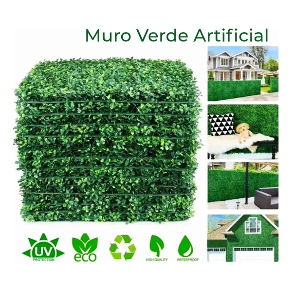 Jardin Vertical Artificial Muro Verde X40u Interior Exterior