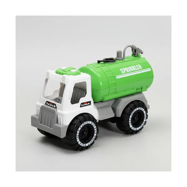 Camión Cisterna Lanza Agua Juguete A Fricción Color Verde Personaje 4227