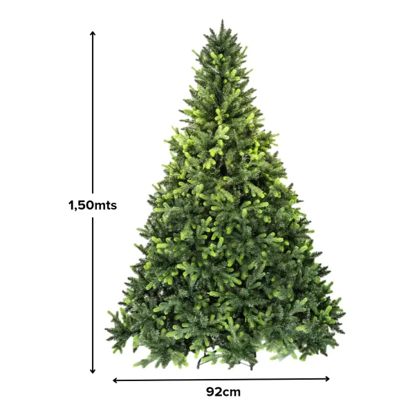 Arbol De Navidad Fabesa Pino Natural Super Real 1.50mts Verde
