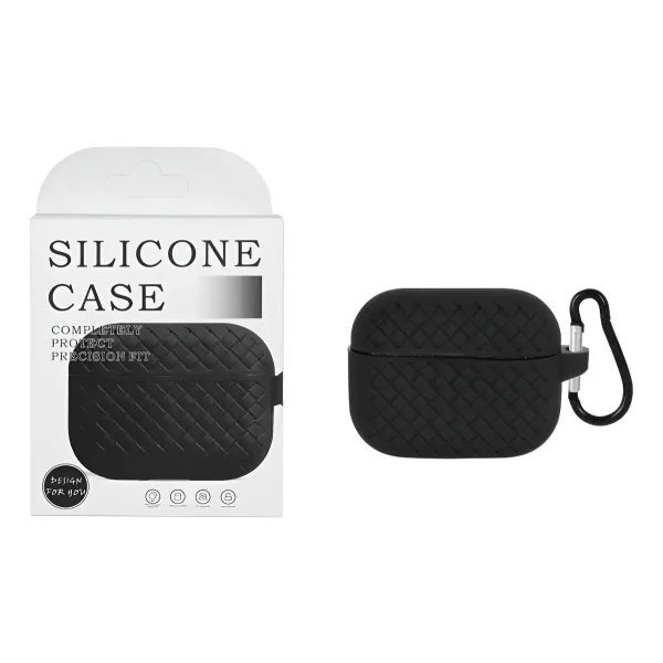 Funda Estuche Auriculares Compatible AirPods Pro De Silicona Negro