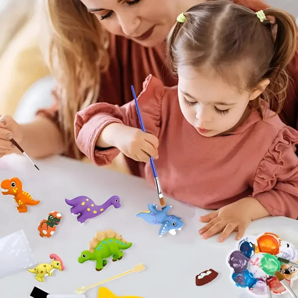 Kit De Figuras De Yeso Para Pintar 3d Infantil Arte Niños Blanco