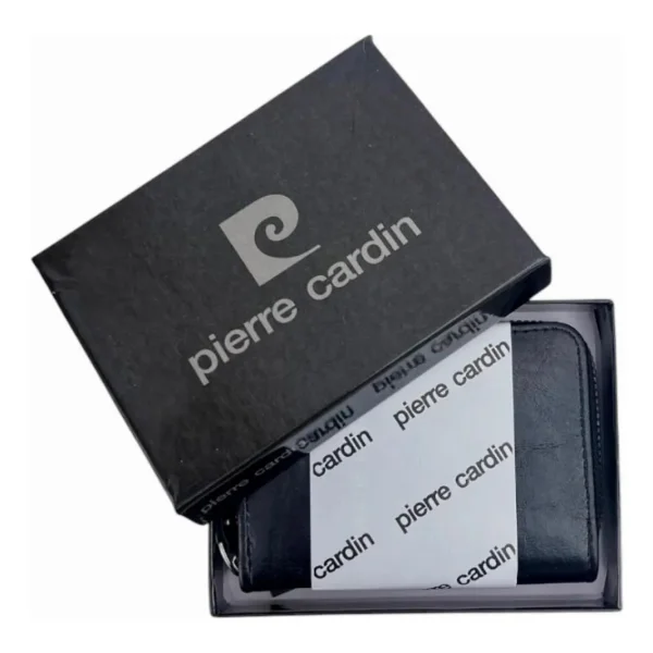 Billetera Tarjetero Pierre Cardin Cuero Pu Tarjetas Negro