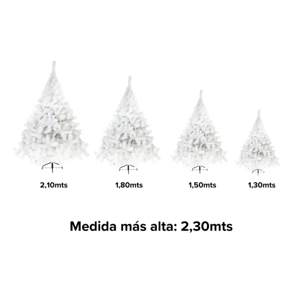 Arbol De Navidad Blanco Montañes Deluxe 1,80mts + Kit Rosa