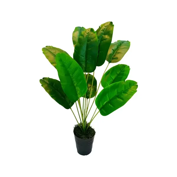 Ramo Artificial 75cm Verde Plastico Con Maceta