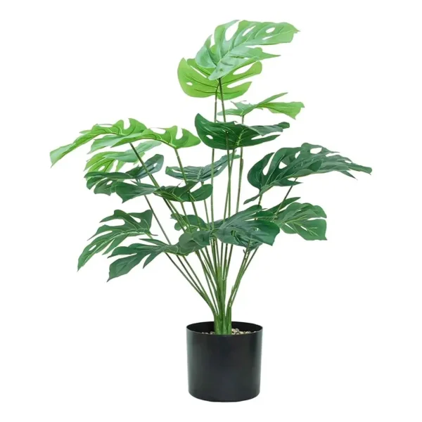 Planta Artificial Con Maceta Monstera 70cm Decoración Hogar Verde
