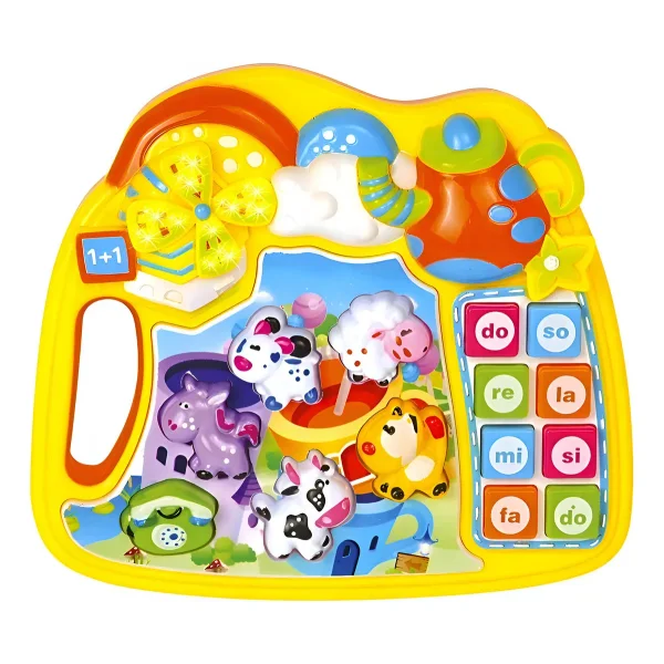 Teclado Musical Infantil Animales Luz Sonido Educativo Multicolor