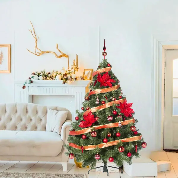 Arbol de Navidad Montañes Deluxe 1.50mts Con Adornos Kit X50