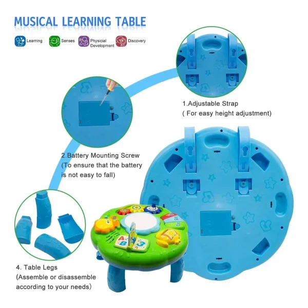 Mesa Didactica Actividades Con Sonido Y Pianito Para Bebe Celeste