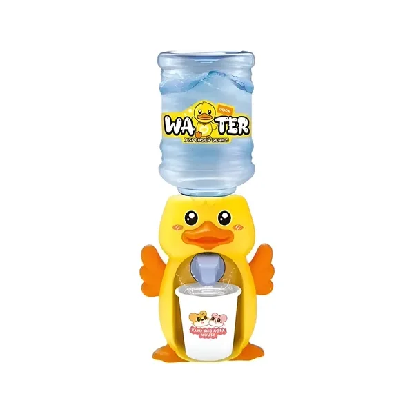 Juguete Mini Dispenser Bidon De Agua Bebedero Con Vaso Amarillo