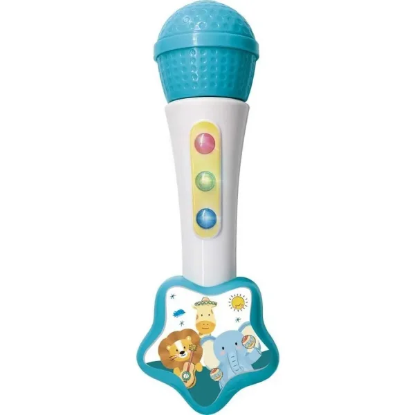 Microfono Infantil Blanco Inalambrico Luces Sonido 18 Meses+