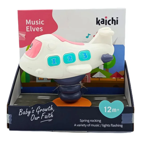 Sonajero Bebe Sopapa Para Mesa Con Luz Y Sonido Blanco