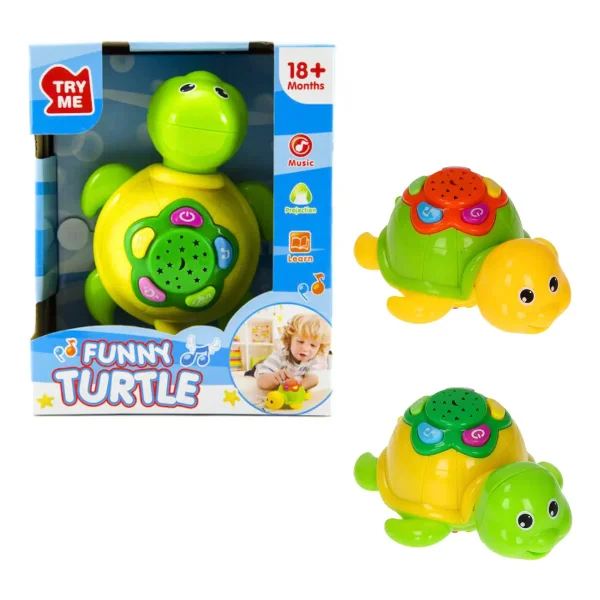 Tortuga Musical Proyector Para Bebes Con Luz Y Sonido