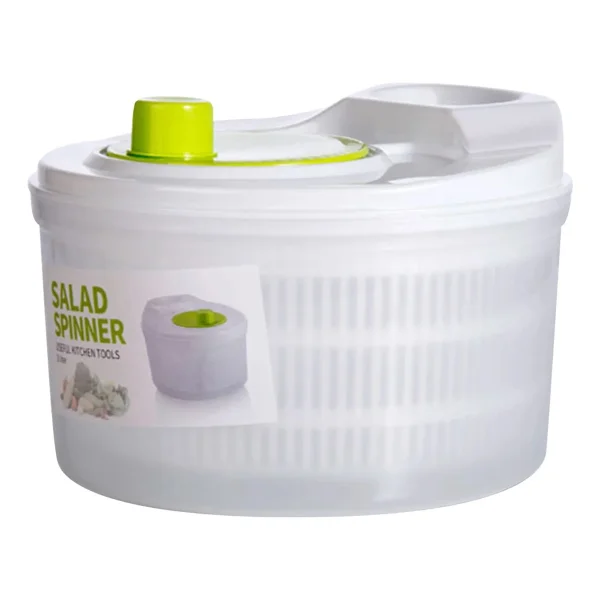 Centrifugador Escurridor Secador Manual Verduras Ensaladas Blanco