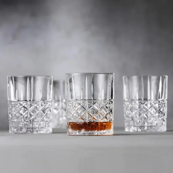Set X6 Vasos Para Tragos Whisky 320ml Labrado Transparente Transparente