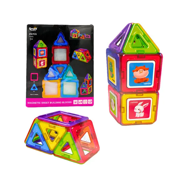 Bloques Magneticos Con Imanes Didacticos 26 Piezas Versión Del Personaje Imanes Magneticos