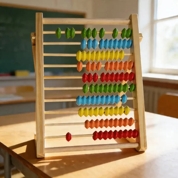 Abaco Madera Juguete Montessori Matematica 100 Fichas Madera