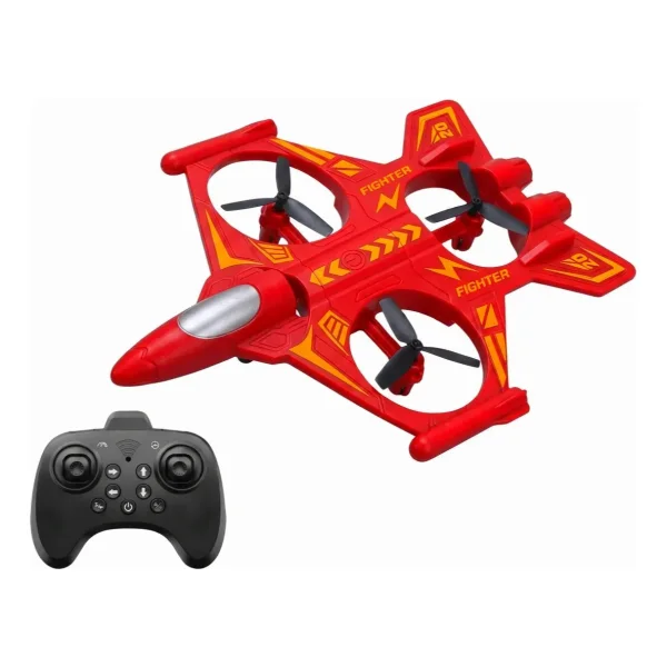 Drone Avión Rc Giro 360° Control Remoto Juguete Niños Rojo