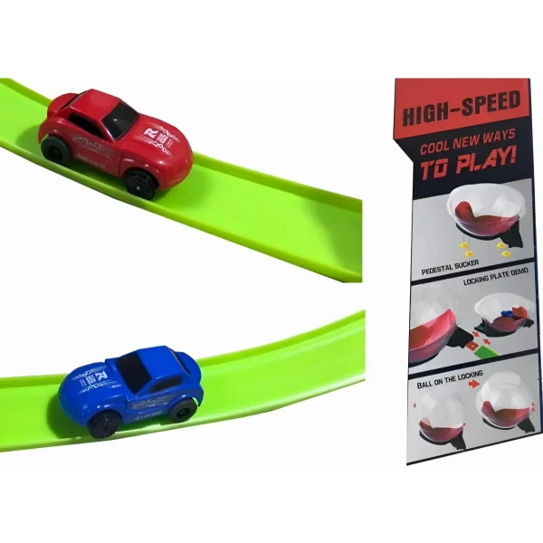 Pista De Autos Vuelta 360 Grados Loop Para Armar Rojo