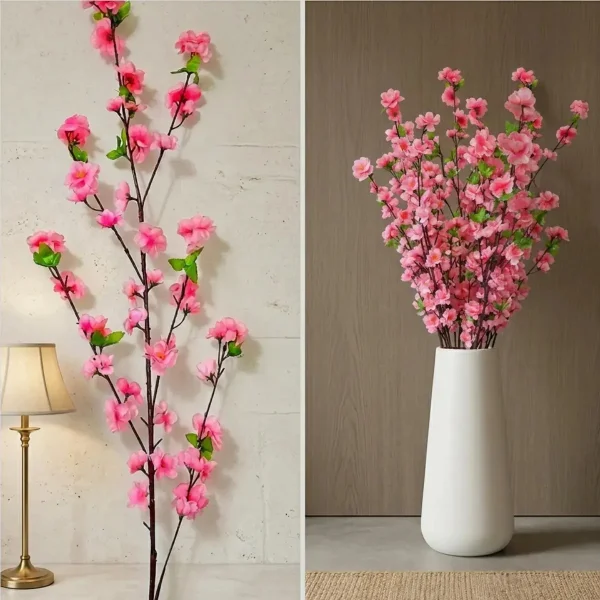 Flor De Cerezo Artificial Rama Alta Decoracion Hogar 1,20mts Rosa