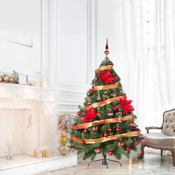 Arbol de Navidad Montañes Deluxe 1.50mts Con Adornos Kit X50