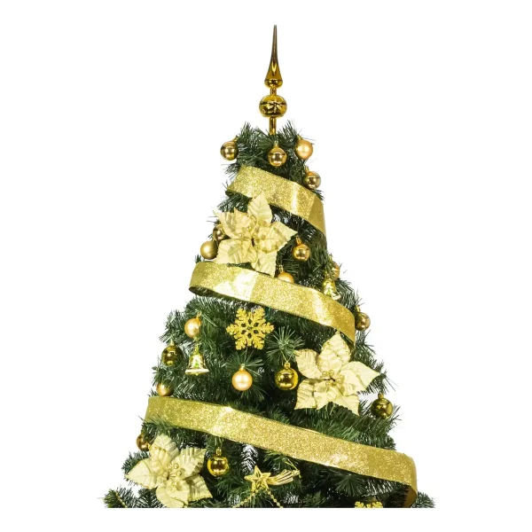 Arbol De Navidad Tronador Lujo 1,80mts Con Adornos Kit X60