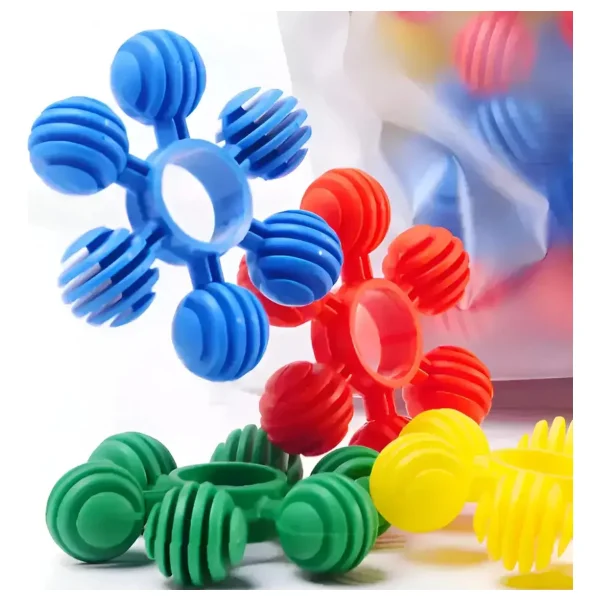 Bloques Encastrables 120 Piezas Construcción Didactico Niños Multicolor