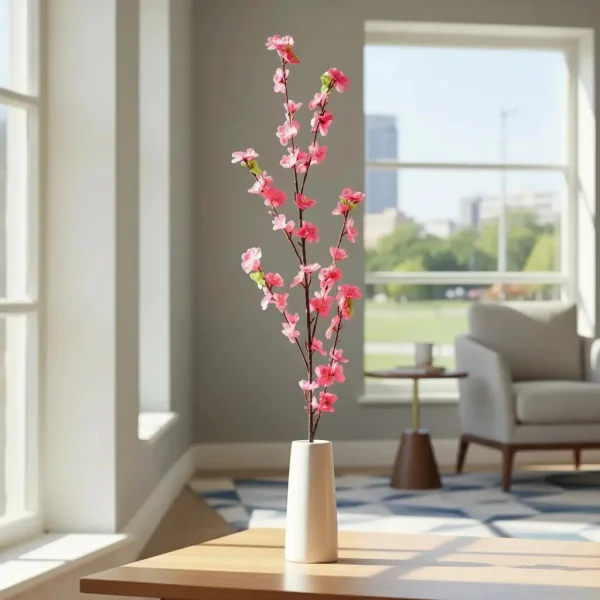 Flor De Cerezo Artificial Rama Alta Decoracion Hogar 1,20mts Rosa