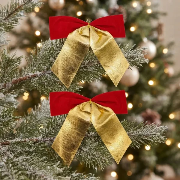 Adorno Colgante Navidad Moño Para Decoración Navideño X2u