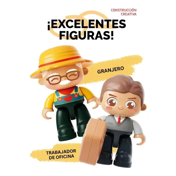 Set Bloques Construcción Juguete Mercado 100 Piezas Puzzle 100