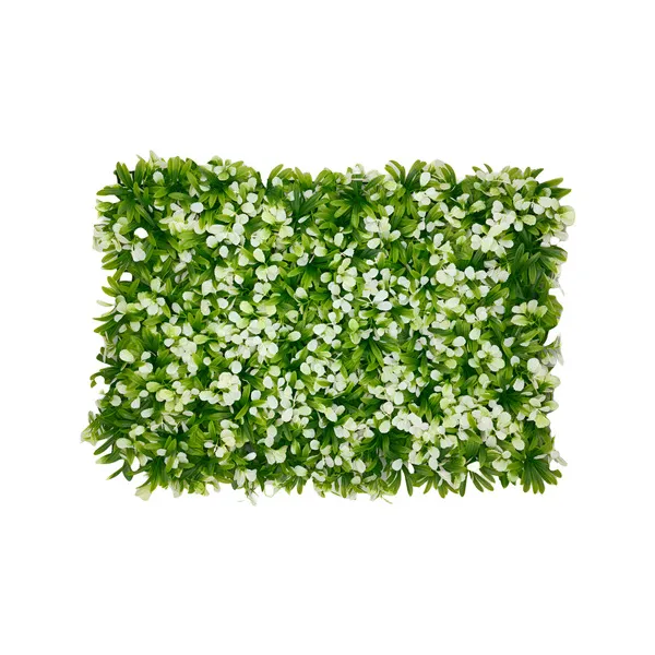 Jardin Vertical Artificial Muro Verde Panel Frondoso Plantas Color Verde/blanco