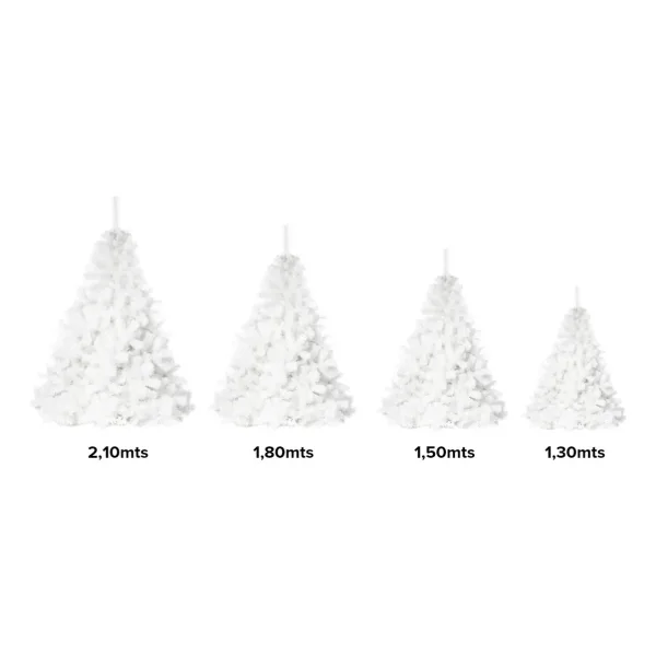 Arbol De Navidad Extra Lujo Patagonia Blanco 1,30 Mts Con Base Metalica