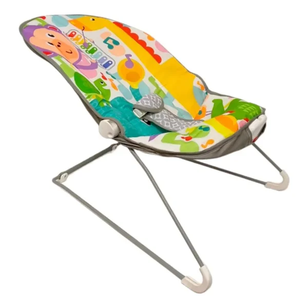 Mecedora Silla Multicolor Para Bebe Con Vibración Y Sonajero Blanco Multicolor