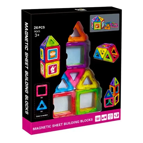 Bloques Magneticos Con Imanes Didacticos 26 Piezas