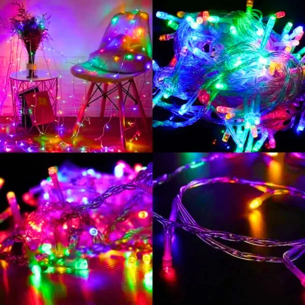 Guirnalda Led Multicolor 4 Metros Expreso Polar 100 Luces Transparente