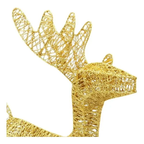 Reno Navideño  Decoración Adorno Hogar Navidad Fiestas 50cm Dorado