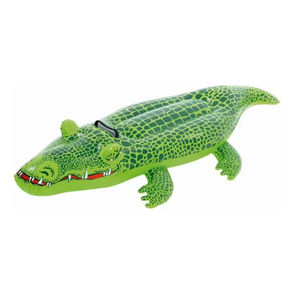 Colchoneta Cocodrilo Inflable Flotador Para Pileta Agua Verde