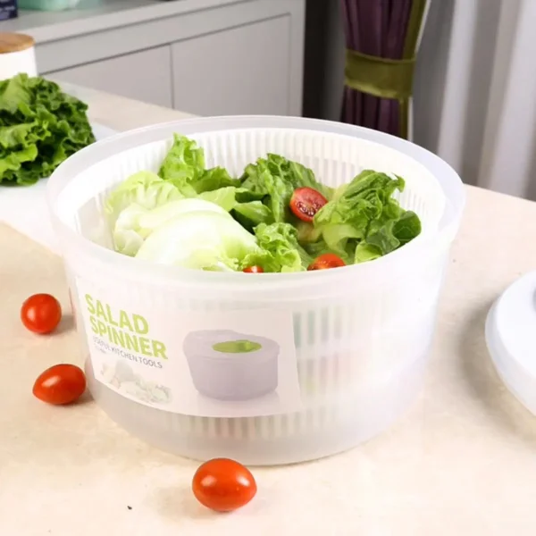 Centrifugador Escurridor Secador Manual Verduras Ensaladas Blanco