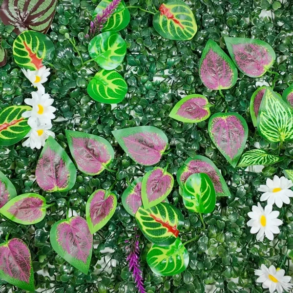 Jardín Vertical X5 Artificial Flores Deco Muro Verde 40x60 Verde