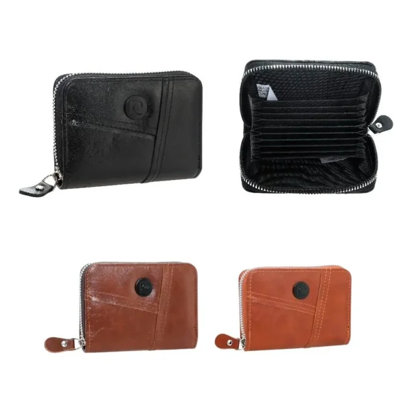 Billetera Tarjetero Pierre Cardin Cuero Pu Tarjetas Negro