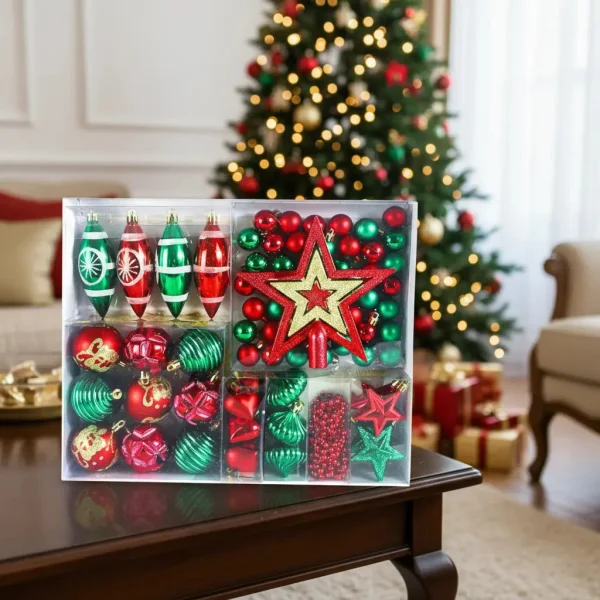 Navidad Adornos X73 Bolas Estrellas Figuras Collar Puntal Único