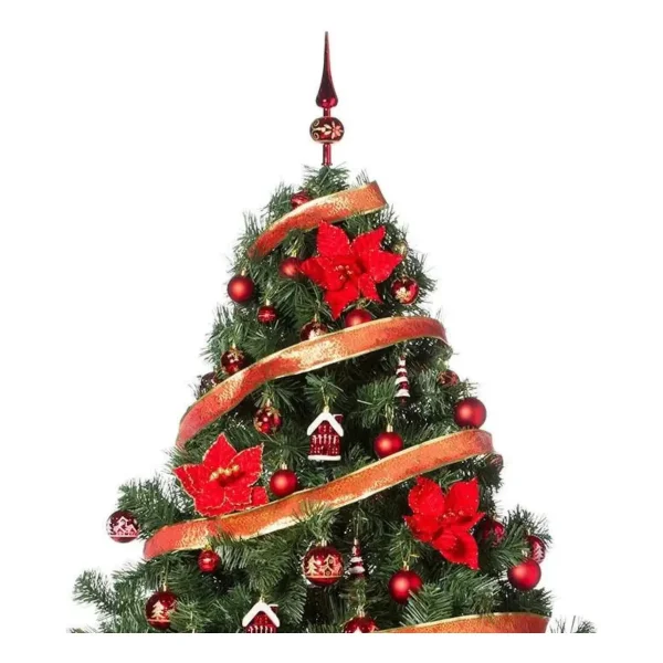 Arbol de Navidad Verde Patagonia 1,30mts Deco Rojo