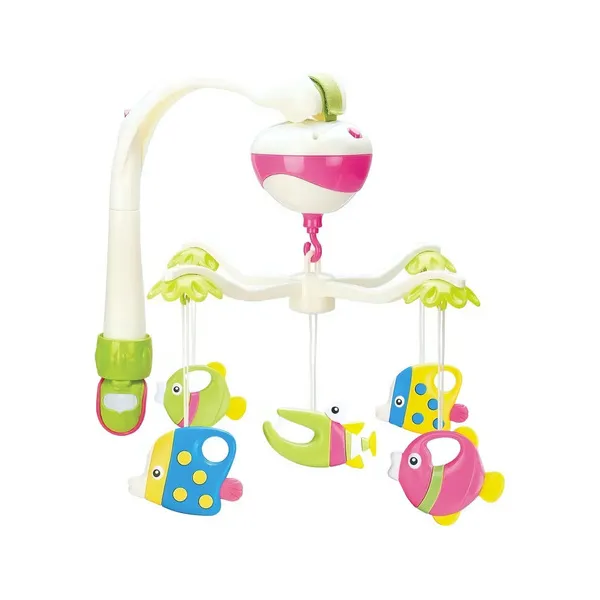 Móvil Musical Expreso Polar Bebê Con Sonido Para Cuna Y Practicuna Blanco