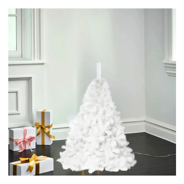 Arbol De Navidad Blanco  Extra Lujo Patagonia 1,50mts Con Base Metalica