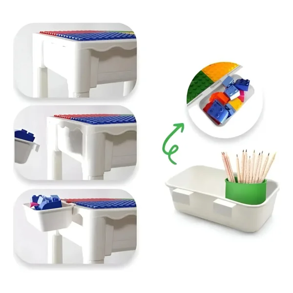 Mesa Didactica De Construccion Con Bloques Y Silla 102 Pzs