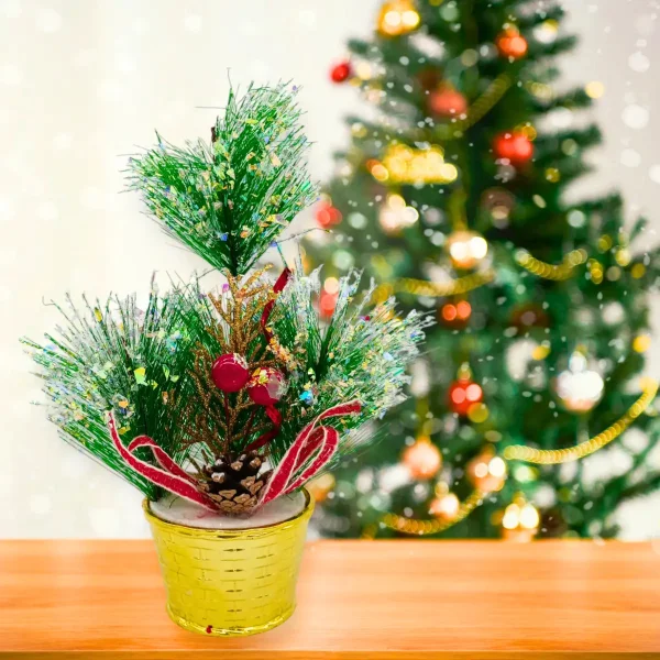 Arbolito De Navidad Decoracion Navideña Pino 20cm Adornos Verde