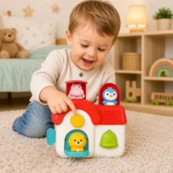 Juguete Interactivo Casa Pop Up Animales Botones Bebe