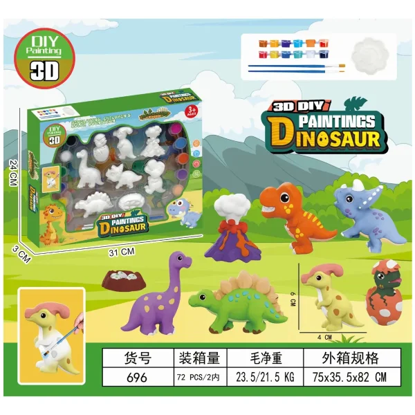 Kit De Figuras De Yeso Para Pintar 3d Infantil Arte Niños Blanco